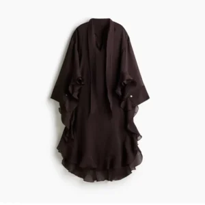 Layered Chic Women's Long Dress Elegant Loose Long Sleeve Maxi Dress Office Lady Vintage Summer V-neck Tierred Ruffles Robe